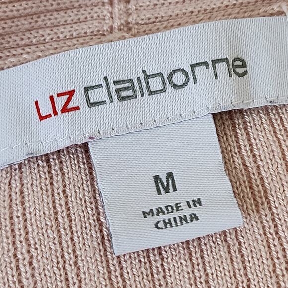 Liz Claiborne Medium Blush Pink Cardigan Sweater - Picture 3 of 4